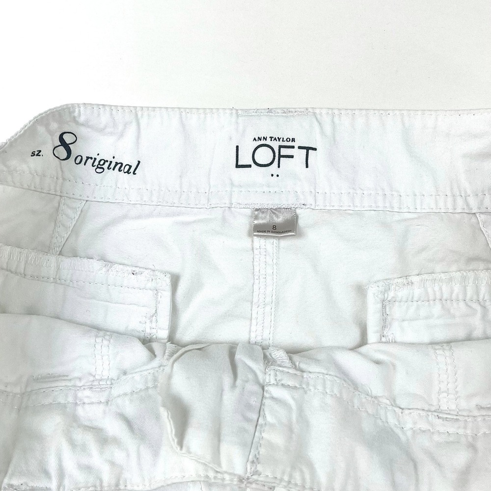 Ann Taylor LOFT Shorts Drawstring Waist Womens M Coastal Lightweight Cargo‎ - Picture 8 of 10